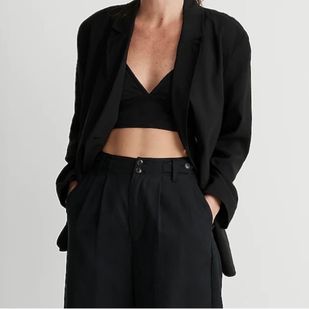 La Perla tailored black silk blend blazer Made in Italy